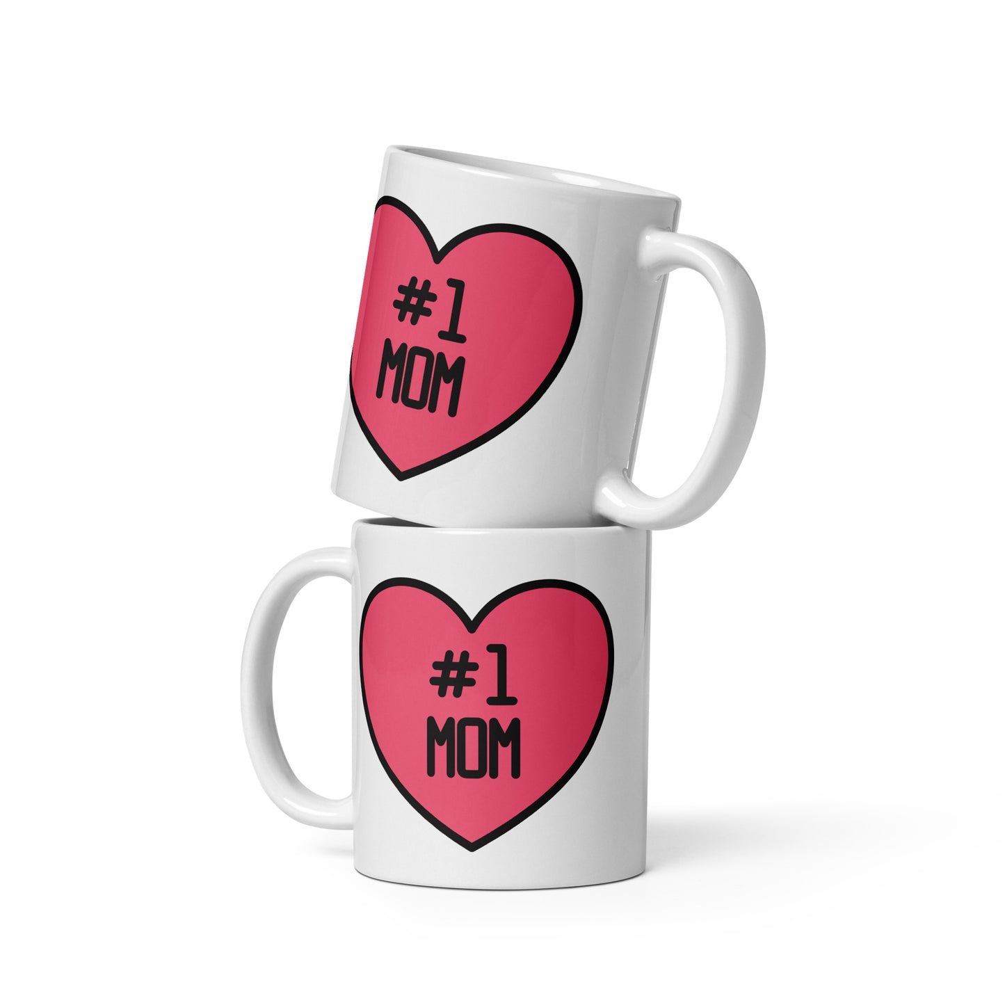 White glossy mug | #1 Mom | Mother's Day - Better Outcomes