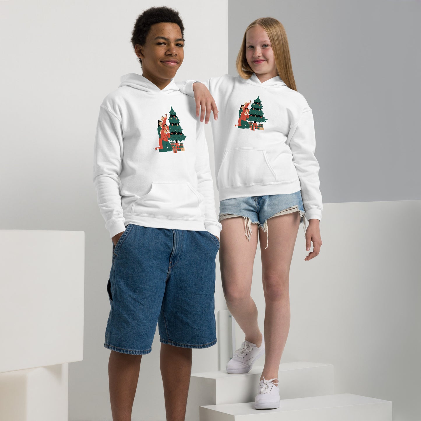 Youth Hoodie | Christmas Family - Better Outcomes