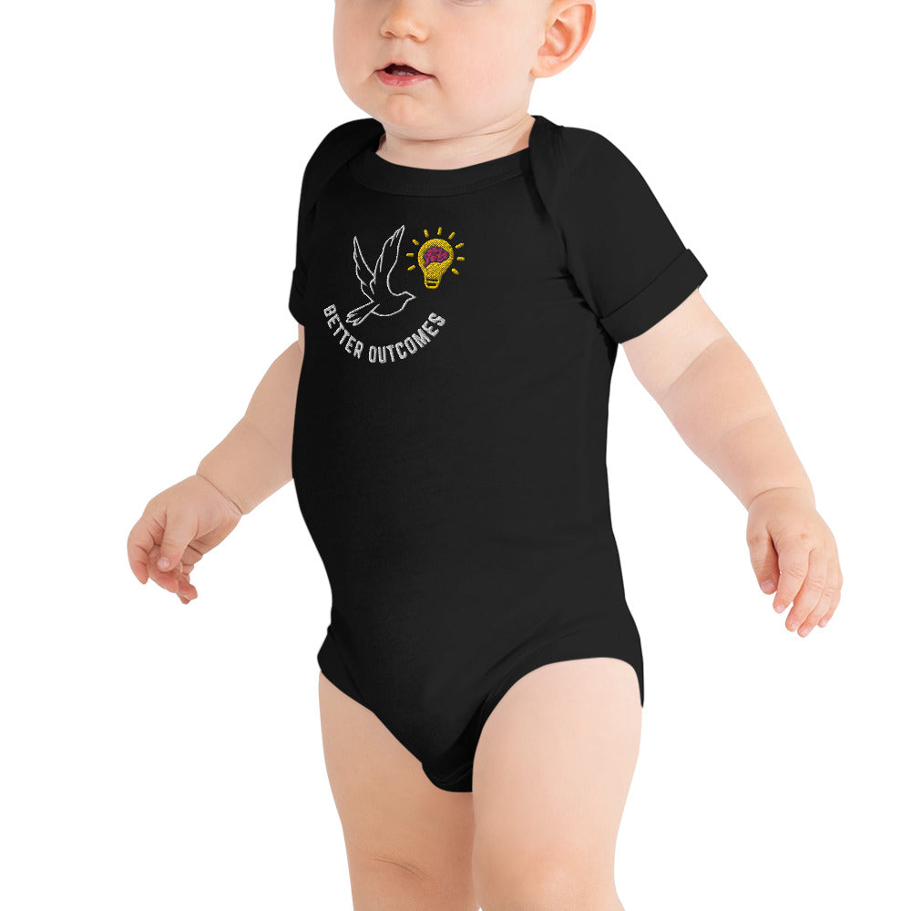 Baby Body Suit | One Piece | Better Outcomes | Black - Better Outcomes