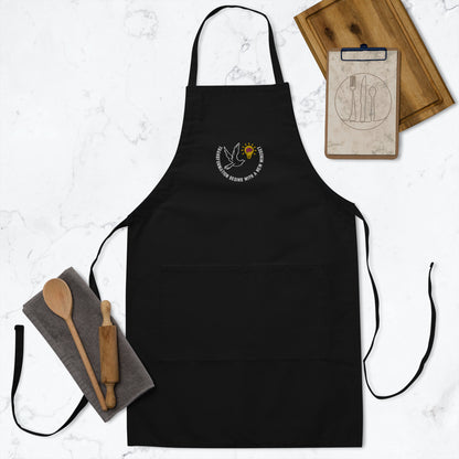Embroidered Apron | Better Outcomes | Slogan | Transformation Begins with a New Mindset | Black - Better Outcomes