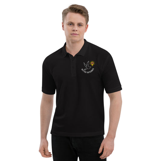 Premium Polo | Better Outcomes | Black - Better Outcomes