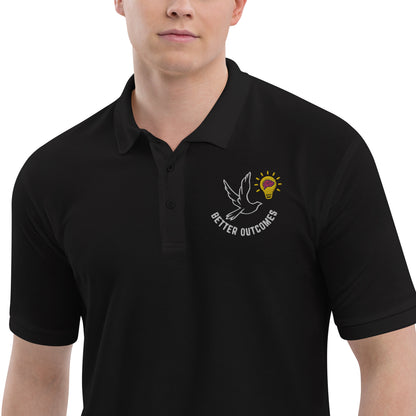 Premium Polo | Better Outcomes | Black - Better Outcomes