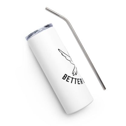 Stainless Steel Tumbler | Better Outcomes | White - Better Outcomes