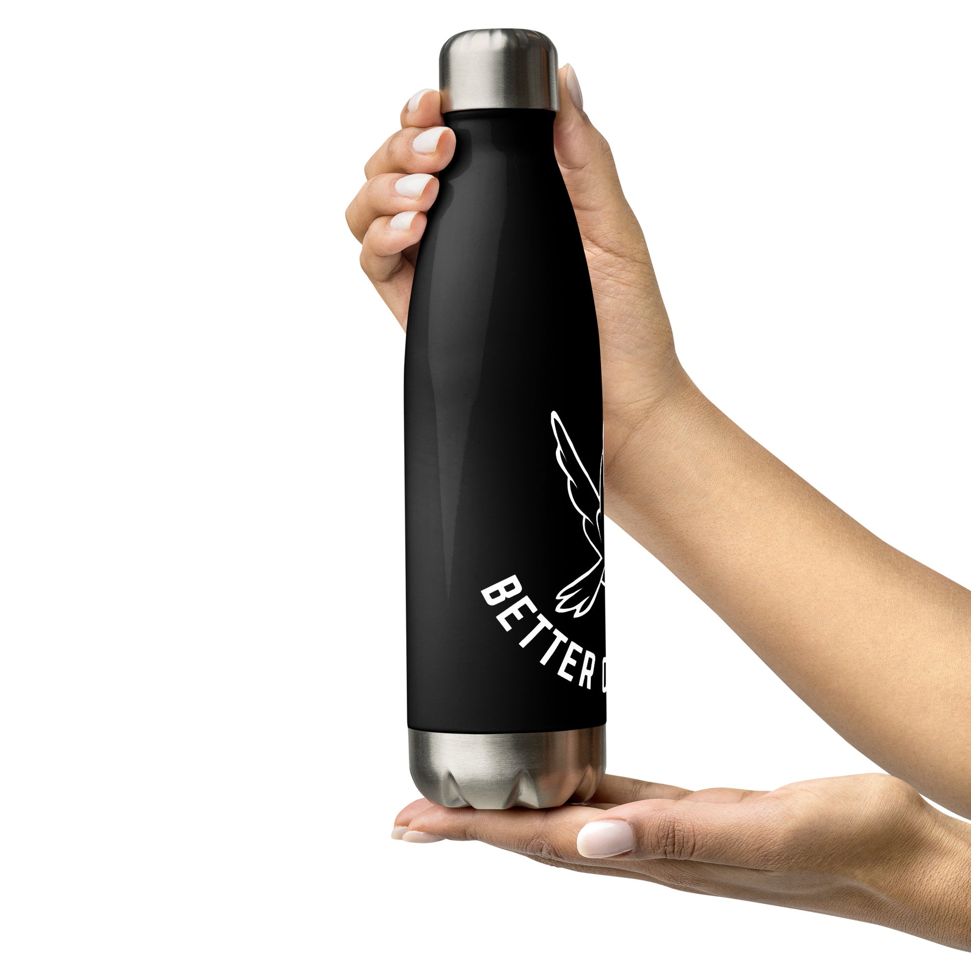 Stainless Steel Water Bottle | Better Outcomes | Black - Better Outcomes