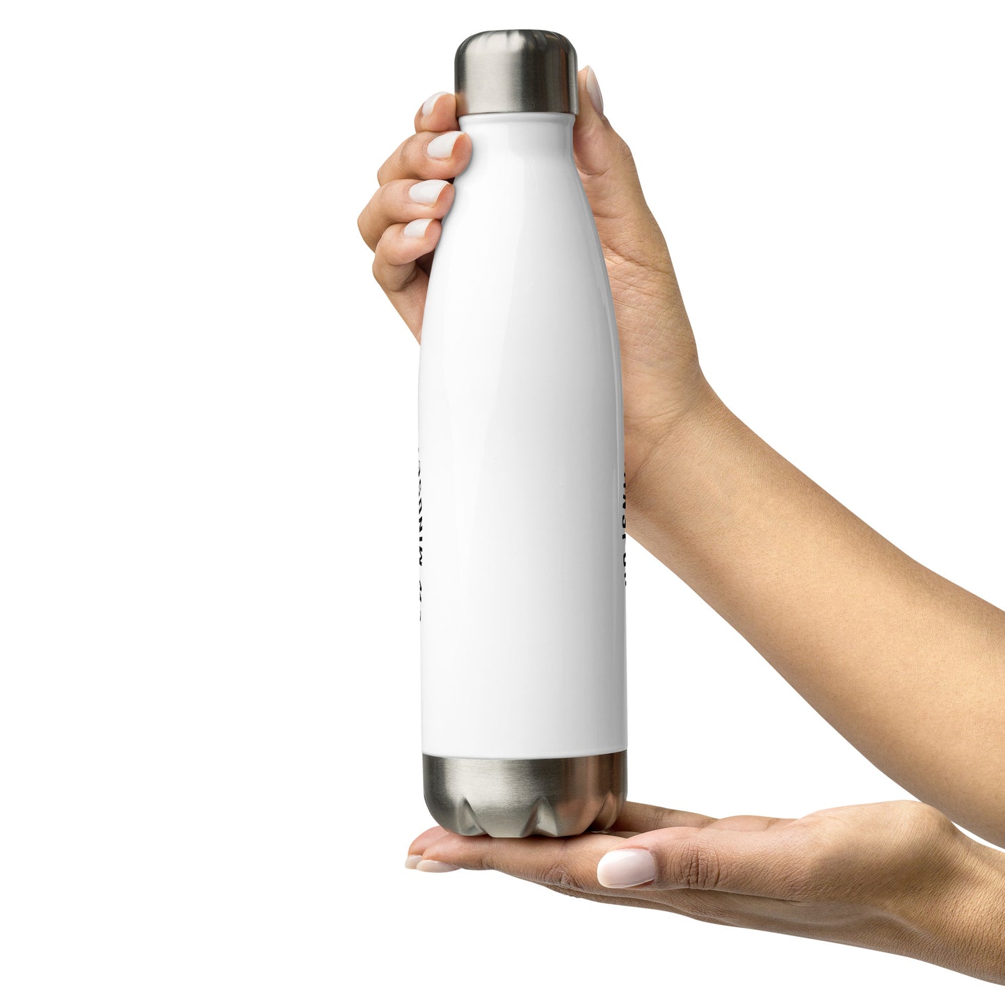 Stainless Steel Water Bottle | Better Outcomes | Slogan | Transformation Begins with a New Mindset | White - Better Outcomes