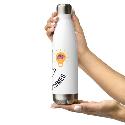 Stainless Steel Water Bottle | Better Outcomes | White - Better Outcomes