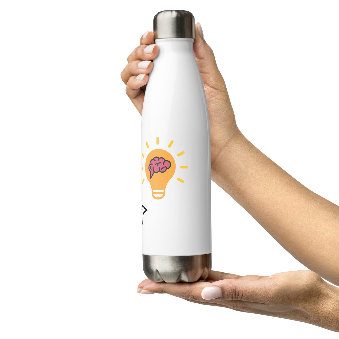 Stainless Steel Water Bottle | Better Outcomes | Logo | White - Better Outcomes