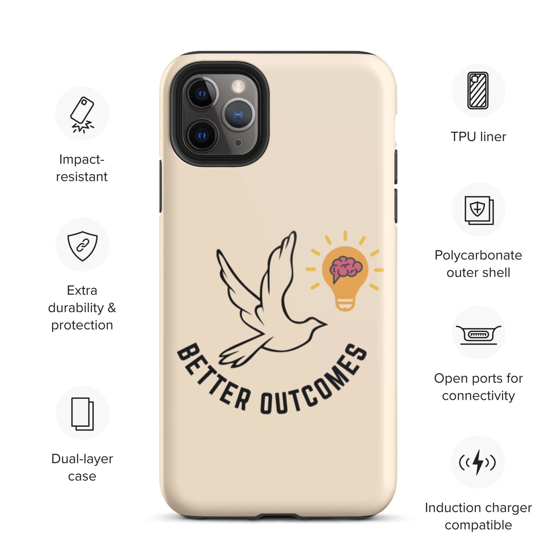 Tough iPhone case | Better Outcomes | Papaya Whip - Better Outcomes