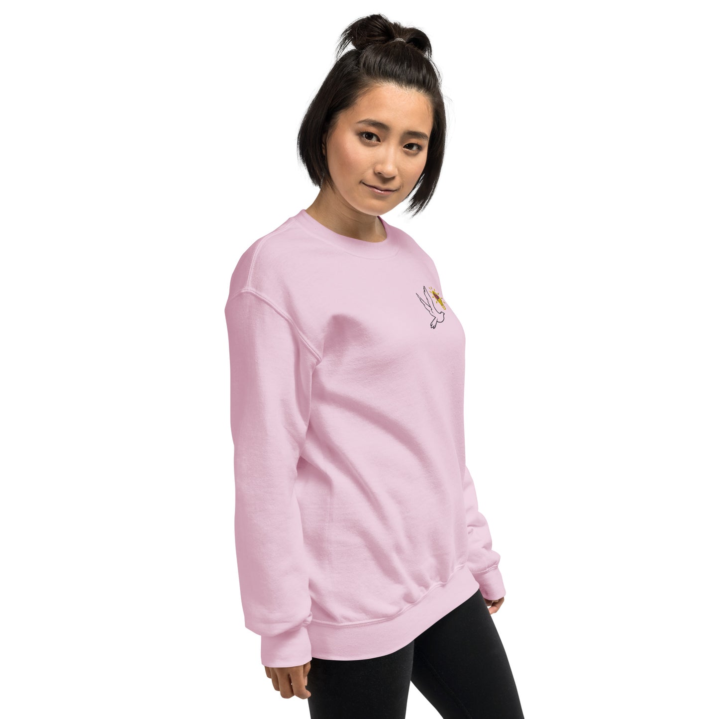 Unisex Sweatshirt | Better Outcomes | Logo | White and Pink - Better Outcomes