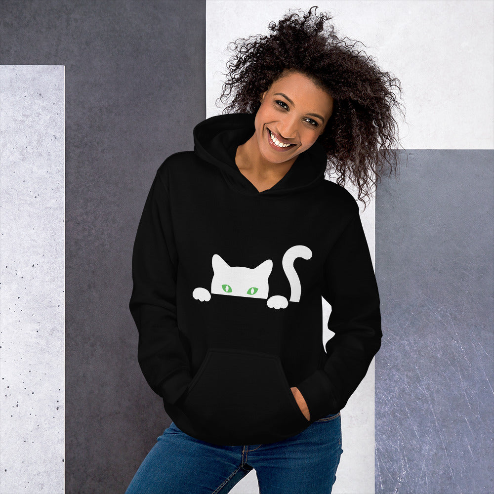 Unisex Hoodie | Green Eyes Cat - Better Outcomes