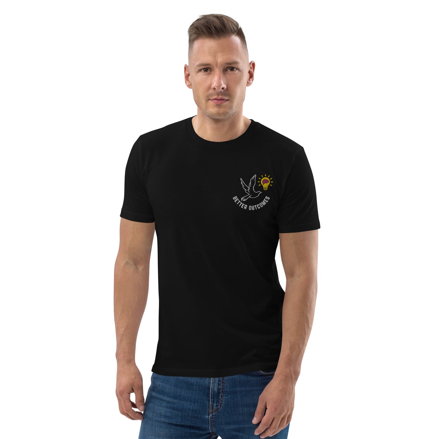 Unisex organic cotton t-shirt | Better Outcomes | Black - Better Outcomes