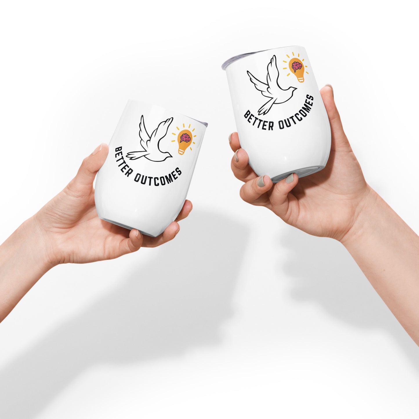 Wine tumbler | Better Outcomes | White - Better Outcomes